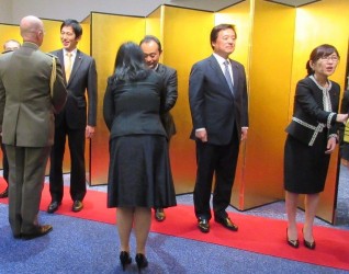 稲田防衛大臣主催在本邦武官等との懇親会