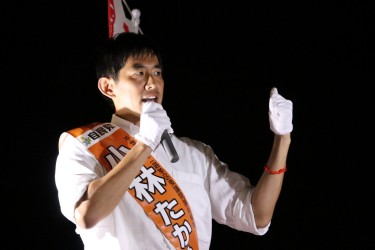 各地区で第一声