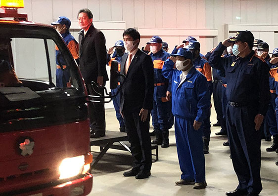 八千代市消防団　歳末特別警戒出発式